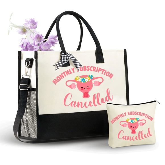 Hysterectomy Gifts Canvas Tote Bag, Tote With Top Zier Closure T_T - Picture 1 of 7